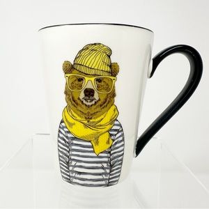 SIGNATURE HOUSEWARES HIPSTER ANIMAL‎ BEAR COFFEE MUG